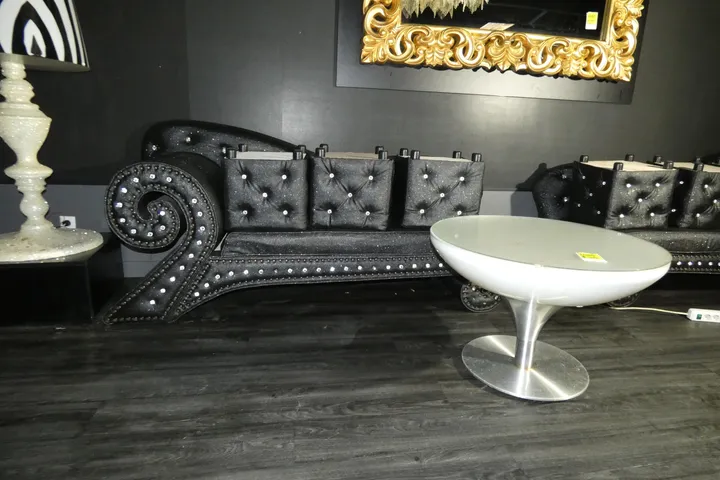 Loungeset, 5-teilig (Lounge, 3x Hocker, 1x Tisch)
